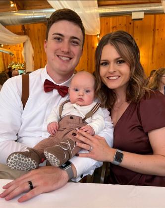 Carlee Konz as been hired as Fullerton’s Future Inc. Center Director. Here she is with her husband, Jerrad, and son, Clay. Photo provided