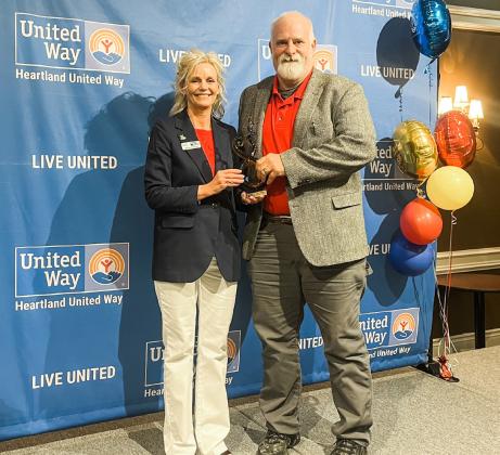 Fullerton’s Dave Wamberg was recently presented with the “Inspiring Local Love Award.” Photo provided
